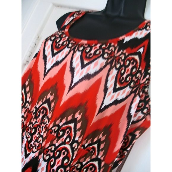 Notations Maxi Shift Retro Dress  Size ONE SIZE, Orange - Picture 7 of 7